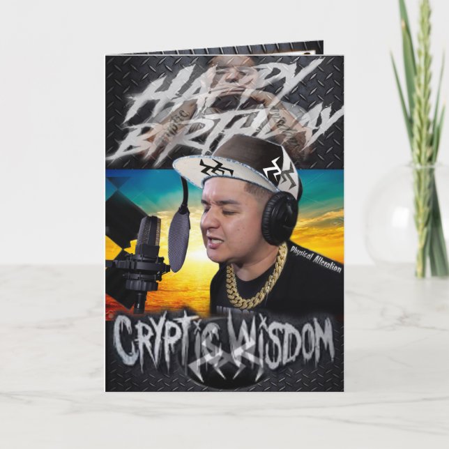 Sagesse cryptée de la carte d'anniversaire (Devant)