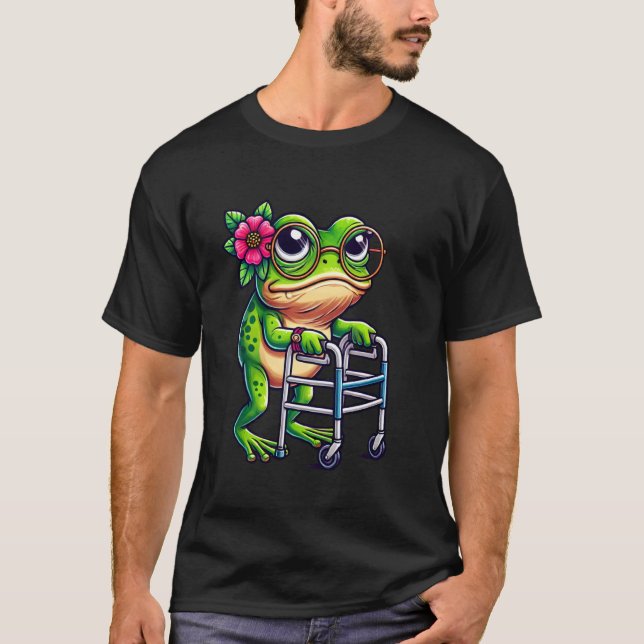 Sagging But Still Gagging Funny Frog Inappropriate T-Shirt (Front)