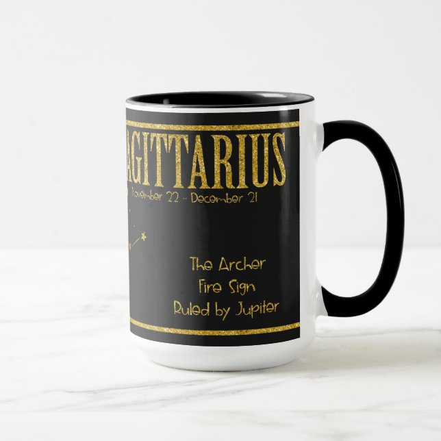 Saggitarius Zodiac Star Sign Mug (Right)