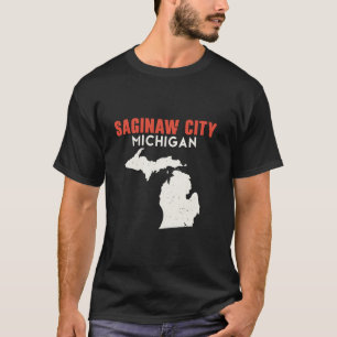 Saginaw city Michigan USA State America Travel Mic T-Shirt