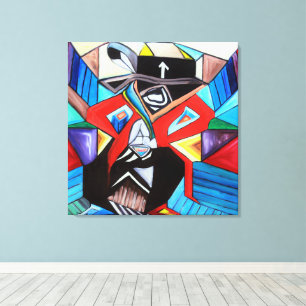 Saginaw Grant Cubism Picasso Inspired Painting Canvas Print