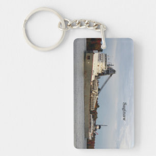 Saginaw rectangle acrylic key chain