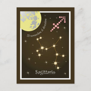 Sagittario 23 novembre al 21 dicembre Postkarte Postcard