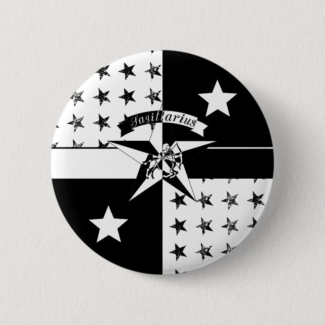 Sagittarius 2 Inch Round Button (Front)