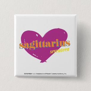 Sagittarius 2 inch square button