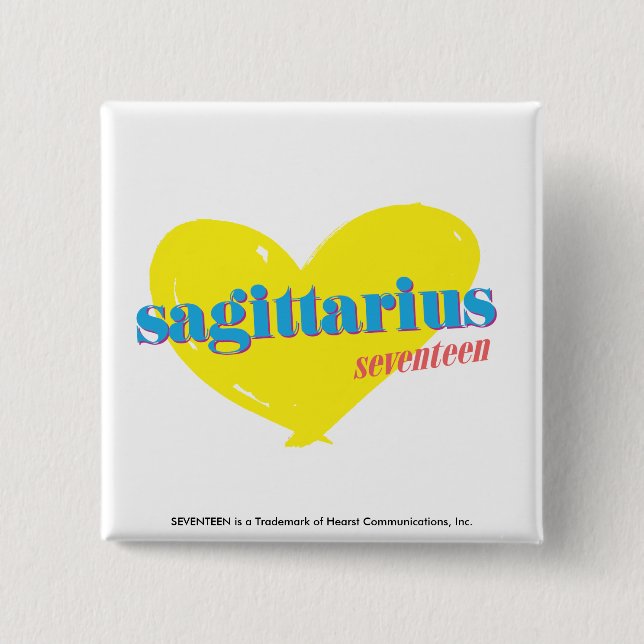 Sagittarius 3 2 inch square button (Front)