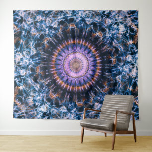 Sagittarius A Luminous Abstract Space Art Mandala Tapestry