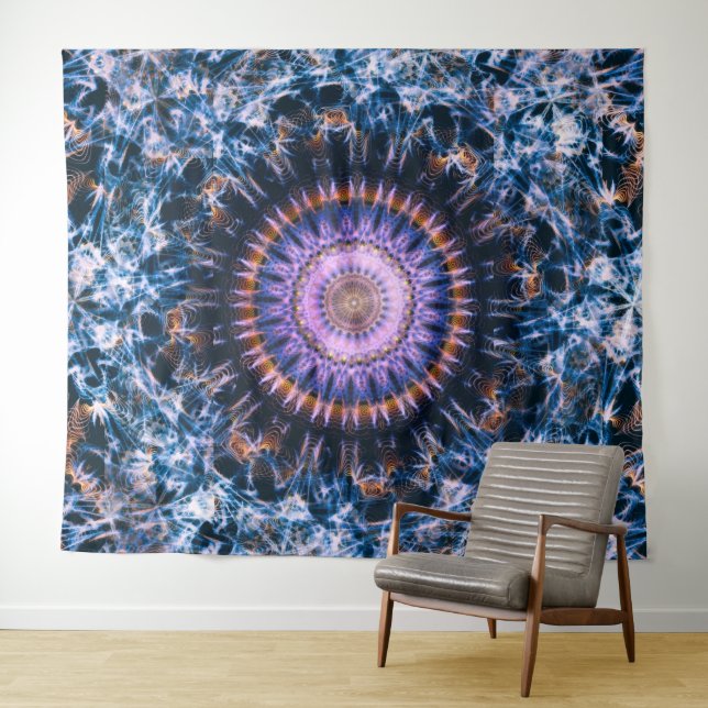 Sagittarius A Luminous Abstract Space Art Mandala Tapestry (In Situ (Horizontal))