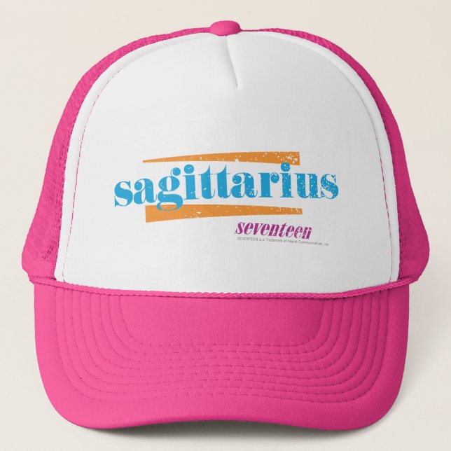 Sagittarius Aqua Trucker Hat (Front)