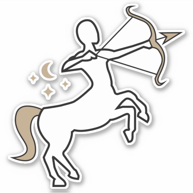 Sagittarius Archer fire sign astrological symbol (Front)
