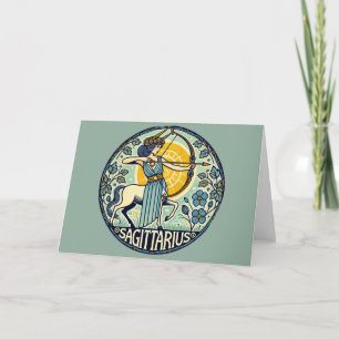 Sagittarius Archer Zodiac Goddess Card