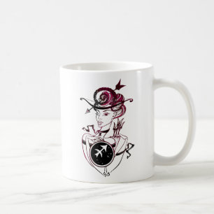 Sagittarius Art Deco Lady Coffee Mug