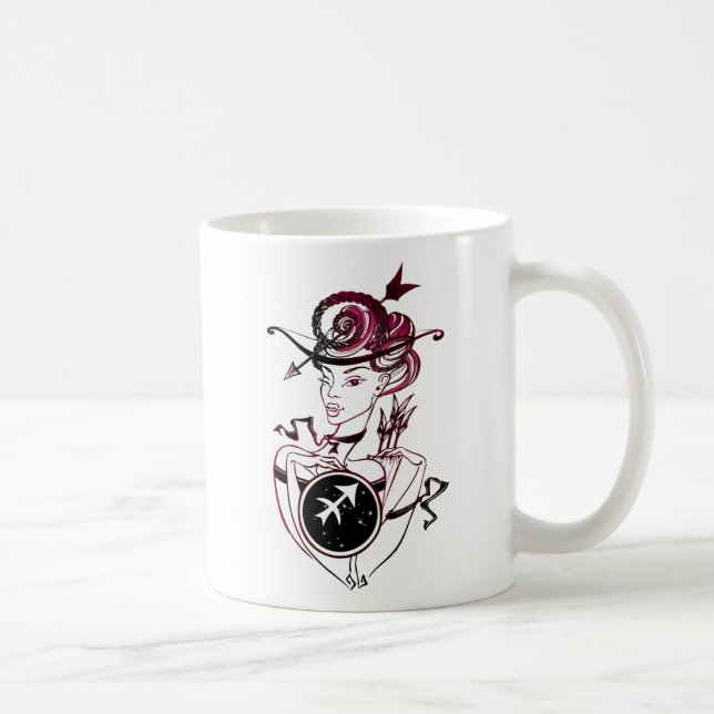 Sagittarius Art Deco Lady Coffee Mug (Right)