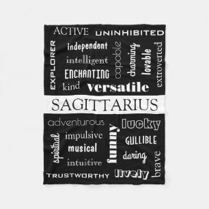 Sagittarius Astrological Fleece Blanket