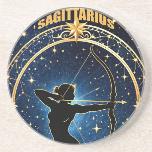 Sagittarius astrology sign coaster