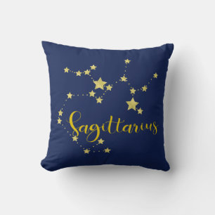 Sagittarius Astrology with Constellation of Stars Throw Pillow