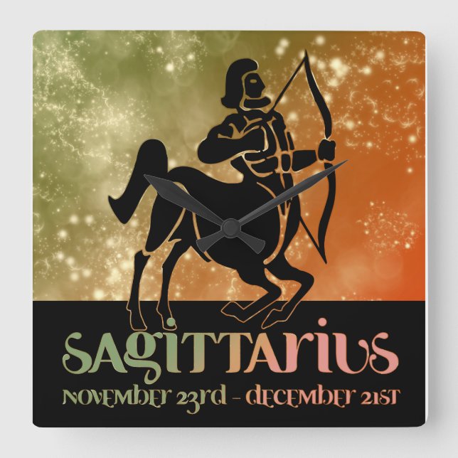 Sagittarius Astrology Zodiac d1 Wall Clock 3 (Front)