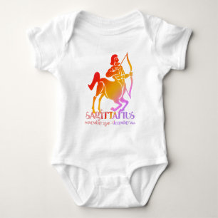 Sagittarius Astrology Zodiac d4 Baby Bodysuit