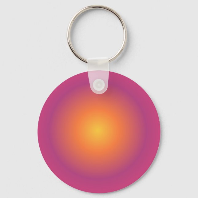 Sagittarius Aura Gradient Zodiac, Purple Yellow  Keychain (Front)