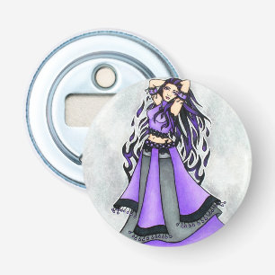 Sagittarius Belly Dancer Purple Bottle Opener