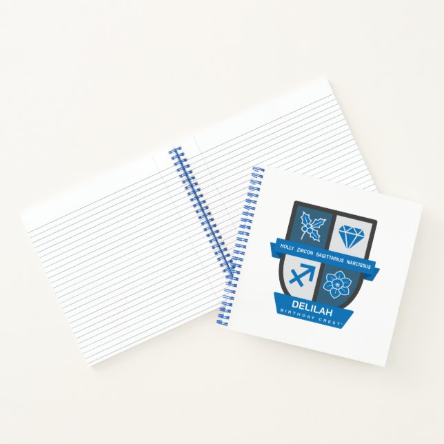 Sagittarius Birthday Crest™ December 1-21 Notebook (Inside)