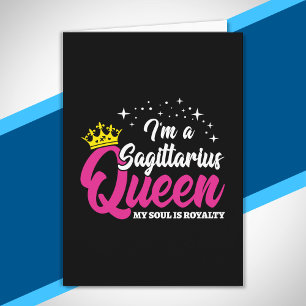 Sagittarius Birthday Queen Astrology Zodiac Sign Card