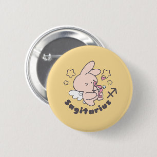 Sagittarius Bunny: Love's Adventurous Archer 2 Inch Round Button