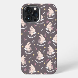 Sagittarius Bunny Pattern: Love's Cosmic Dance II iPhone 13 Pro Max Case
