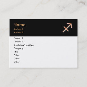 Sagittarius Business Card