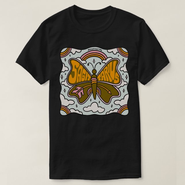 Sagittarius Butterfly T-Shirt (Design Front)