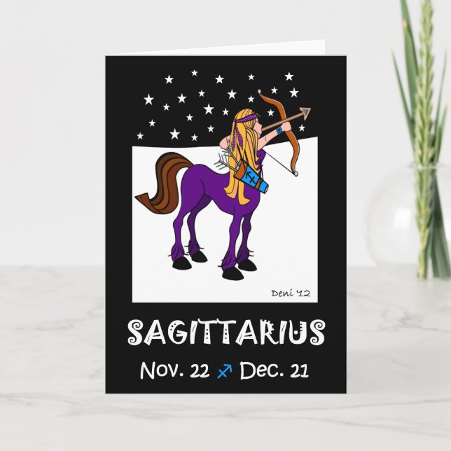 SAGITTARIUS - CARTE DE RÉDACTION ZODIAC (Devant)