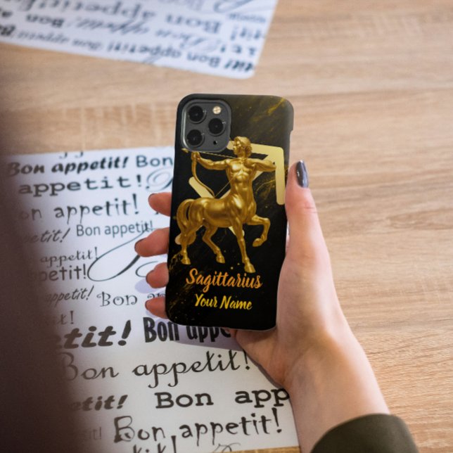 Sagittarius Case-Mate Barely There iPhone Case (Aim Higher. Sagittarius Energy. Customizable phone case for your name, location or neighborhood )