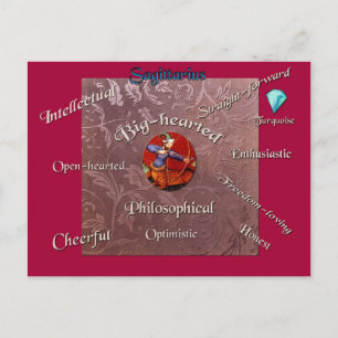 Sagittarius characteristics zodiac card