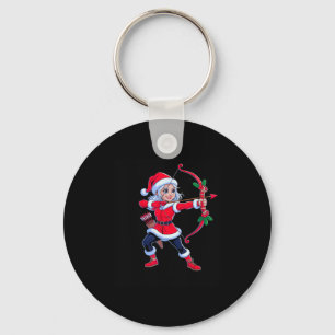 Sagittarius Christmas Archer Zodiac Cute Holiday H Keychain