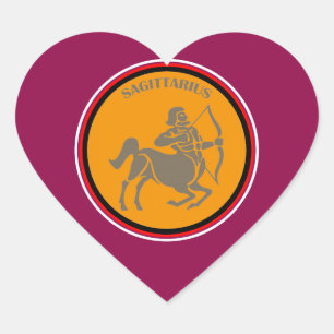 Sagittarius Coeur Sticker