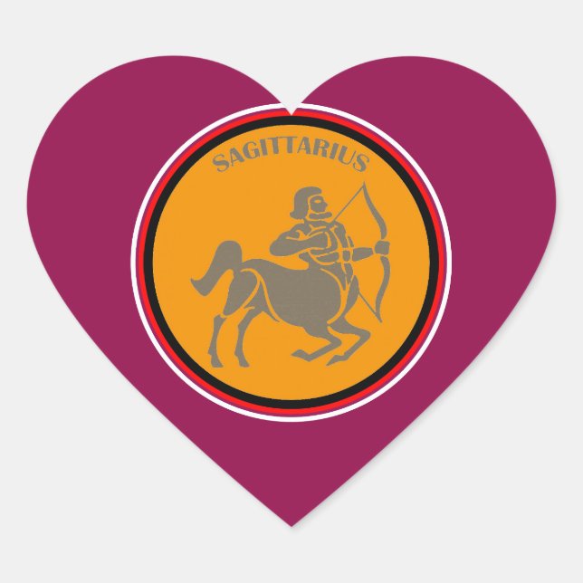Sagittarius Coeur Sticker (Devant)