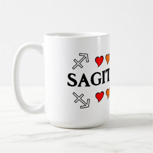 Sagittarius Coeurs arc-en-ciel Mug