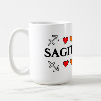 Sagittarius Coeurs arc-en-ciel Mug
