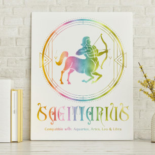 Sagittarius Compatibility Designed Canvas Print