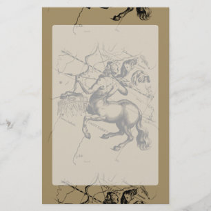 Sagittarius Constellation Carte Engraving Hevelius