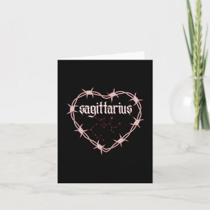 Sagittarius Constellation Gothic Edgy Birthday Card