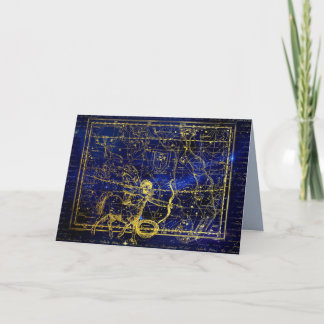 sagittarius constellation greeting card