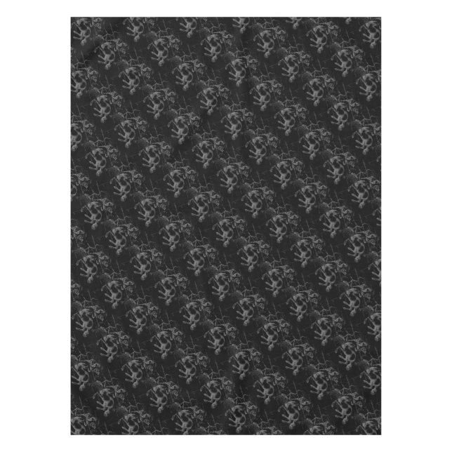 Sagittarius Constellation Hevelius 1690 on black Tablecloth (Front)