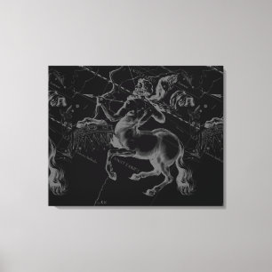 Sagittarius Constellation Hevelius circa 1690 Canvas Print