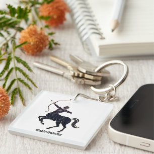 Sagittarius Constellation Line Art – Cosmic Zodiac Keychain
