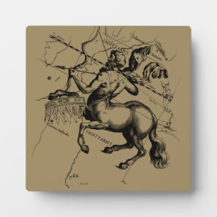 Sagittarius Constellation Map Engraving Hevelius Plaque