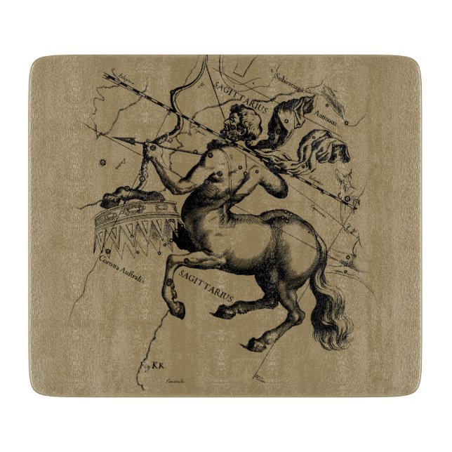 Sagittarius Constellation Map Hevelius 1690 Cutting Board (Front)