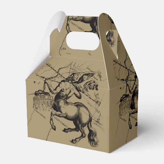 Sagittarius Constellation Map Hevelius 1690 Favor Box (Back Side)