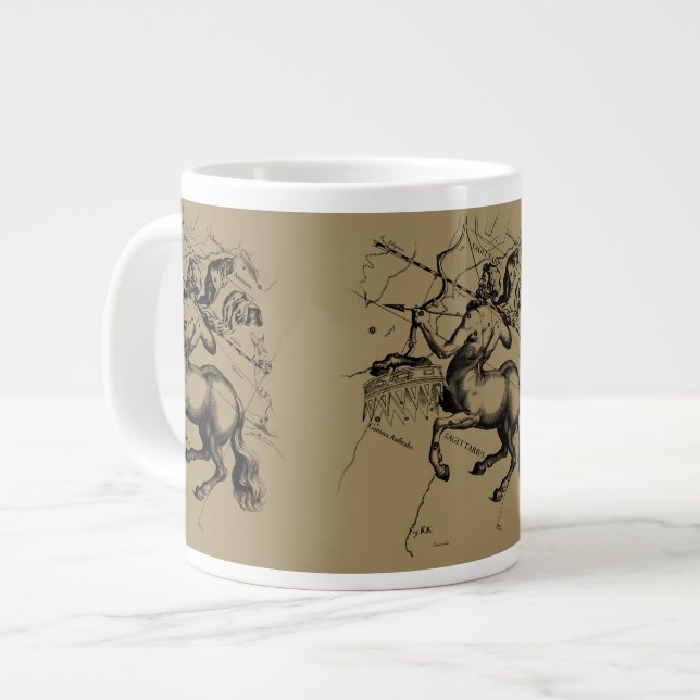 Sagittarius Constellation Map Hevelius 1690 Large Coffee Mug (Front Left)