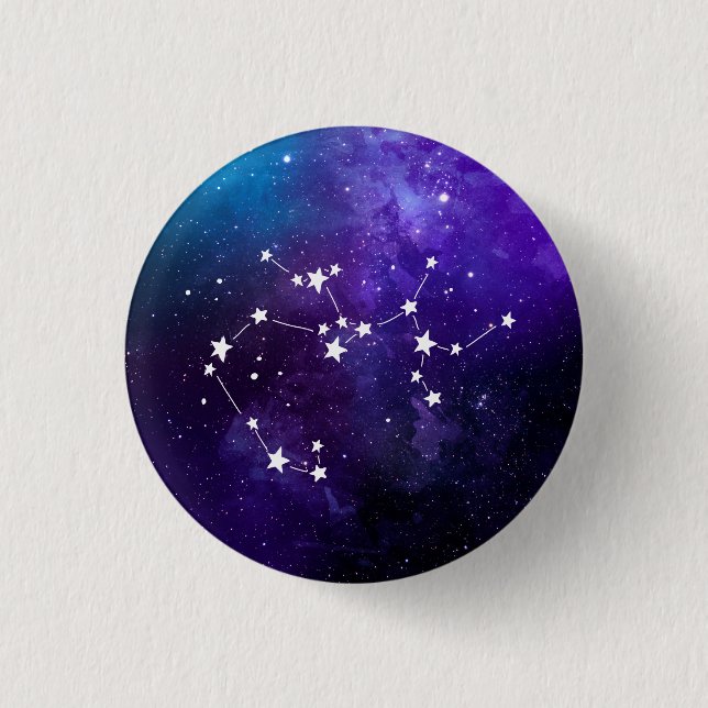 Sagittarius Constellation Zodiac 1 Inch Round Button (Front)